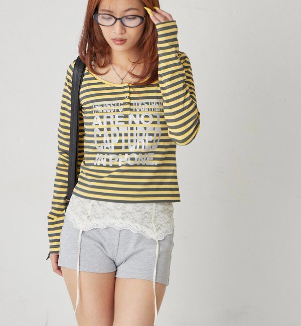  「メッセージドットリングヘンリートップス」|Tシャツ・カットソー|