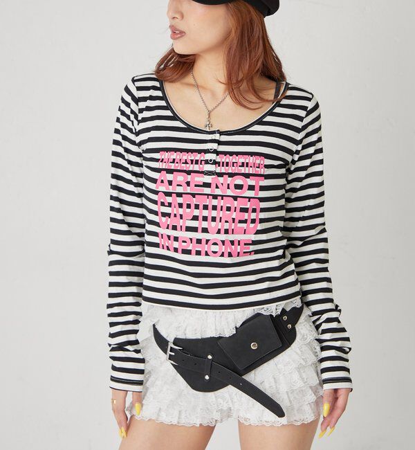  「メッセージドットリングヘンリートップス」|Tシャツ・カットソー|