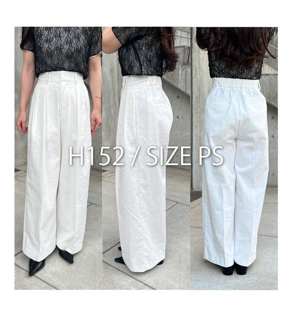  「【選べる4サイズ展開】2タックコットンパンツ」|チノ|