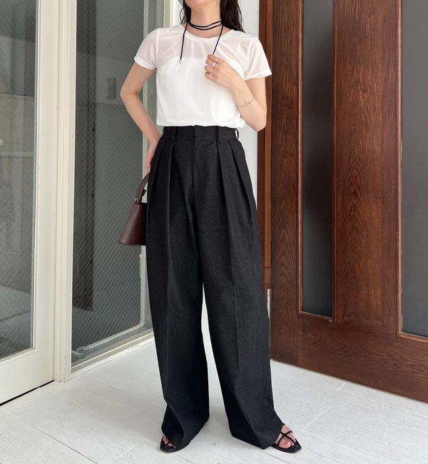  「【選べる4サイズ展開】2タックコットンパンツ」|チノ|