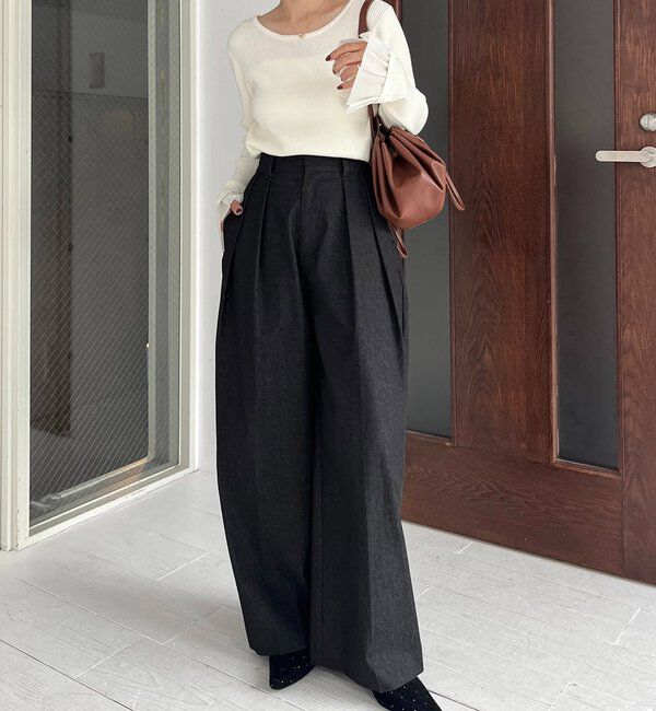  「【選べる4サイズ展開】2タックコットンパンツ」|チノ|