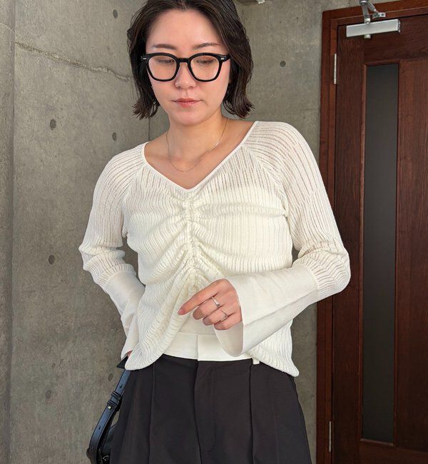  「フロントギャザーニット」|ニット・セーター|