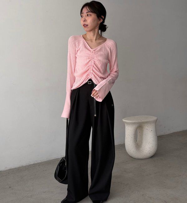  「フロントギャザーニット」|ニット・セーター|