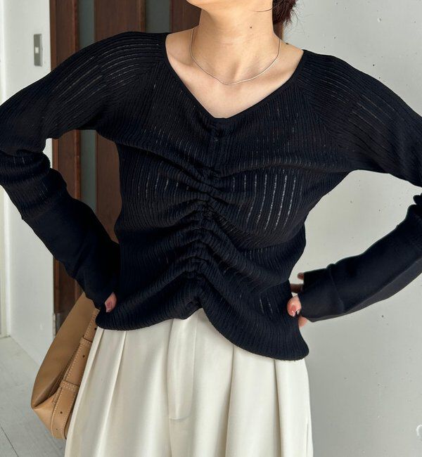  「フロントギャザーニット」|ニット・セーター|