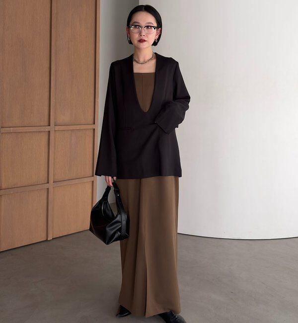  「【tani企画】UネックIラインワンピース」|ワンピース|