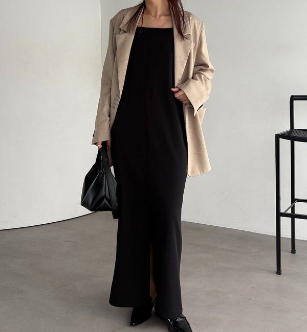  「【tani企画】UネックIラインワンピース」|ワンピース|