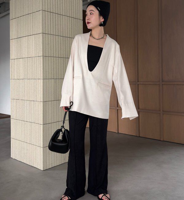  「【tani企画】深Vネックジャケットプルオーバー」|その他|