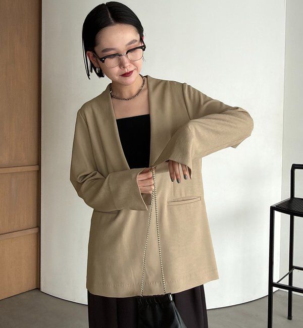  「【tani企画】深Vネックジャケットプルオーバー」|その他|