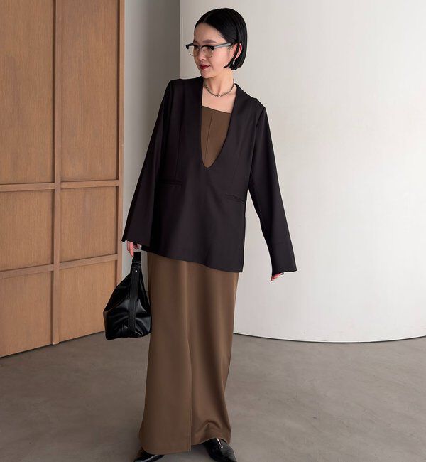  「【tani企画】深Vネックジャケットプルオーバー」|その他|