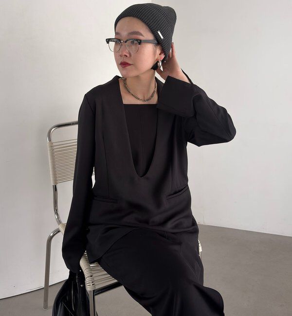  「【tani企画】深Vネックジャケットプルオーバー」|その他|