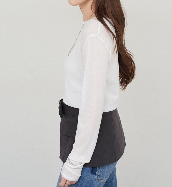  「シアーロングスリーブTee」|Tシャツ・カットソー|