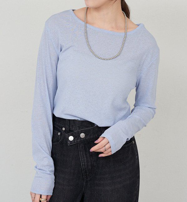  「シアーロングスリーブTee」|Tシャツ・カットソー|ブルー