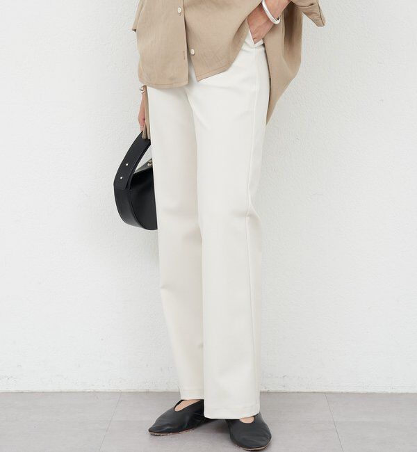  「スリムジャージーパンツ」|チノ|アイボリー