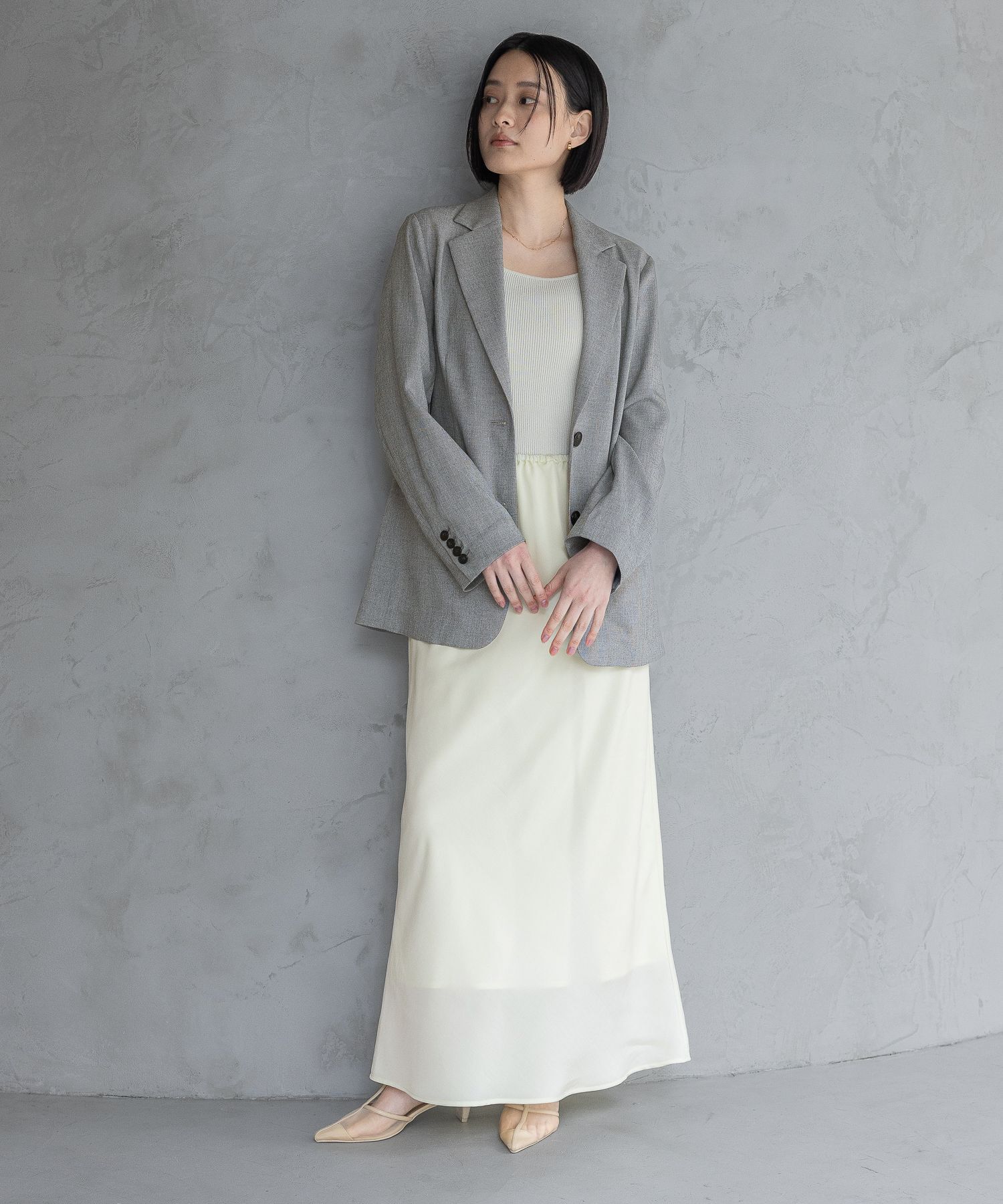 A part by 「【多機能・Sサイズ展開】リネンライクシングルジャケット」|テーラードジャケット|