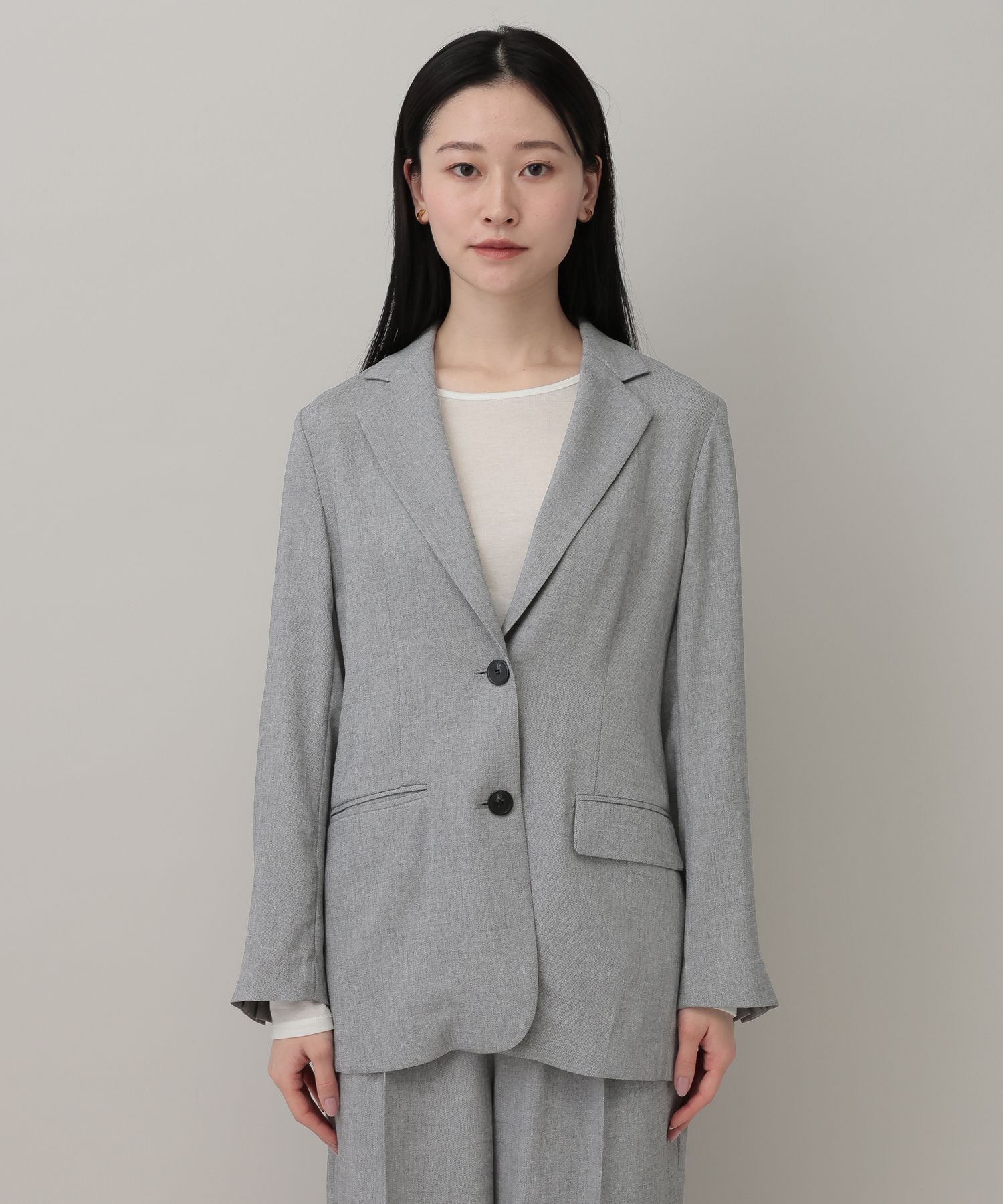 A part by 「【多機能・Sサイズ展開】リネンライクシングルジャケット」|テーラードジャケット|