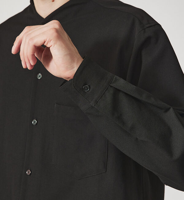 ABAHOUSE「【変形襟】シャンブレーツイル カラーレス シャツ / バンドカラーシャツ / 従」|シャツ・ブラウス|