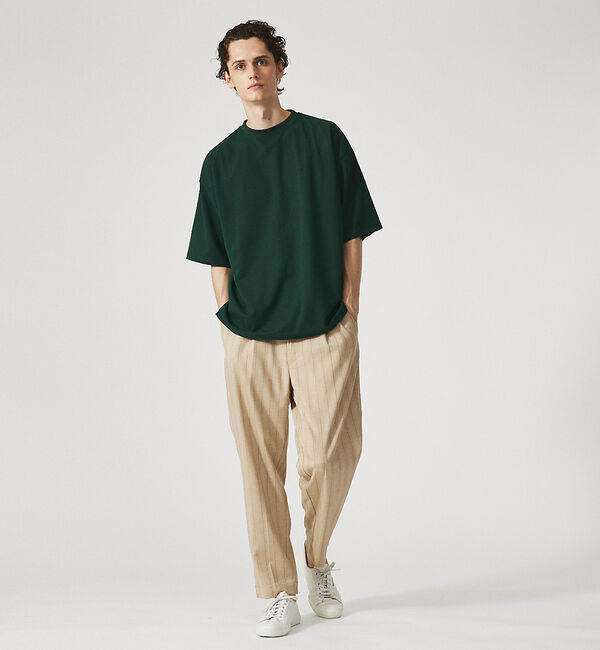 ABAHOUSE「【AH ABAHOUSE】カットジョーゼット ドロップショルダー モックネック」|Tシャツ・カットソー|