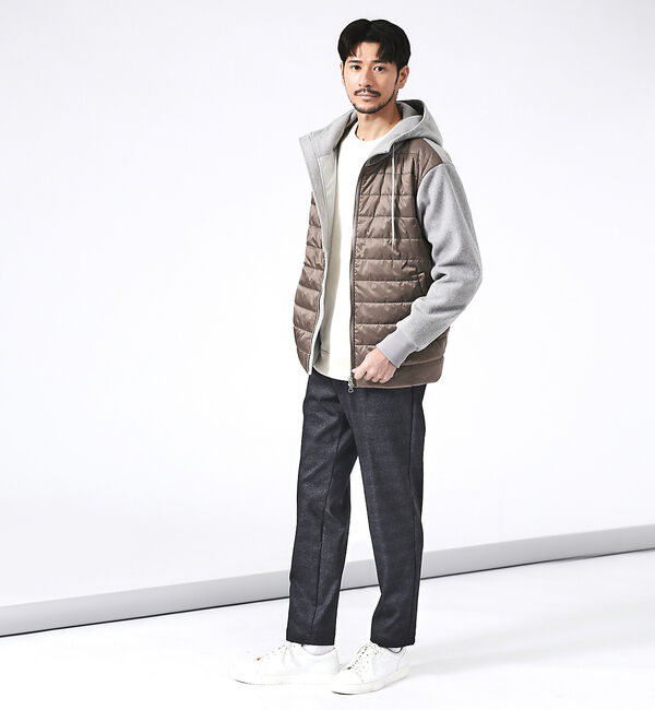 ABAHOUSE「【パデット&times;メルトン】スポーティー フード ブルゾン」|ブルゾン・スタジャン|