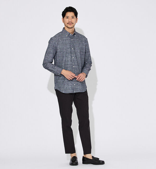 ABAHOUSE「【セットアップ対応】スーパーストレッチ リネンブレンド イージー スラックス」|スラックス|