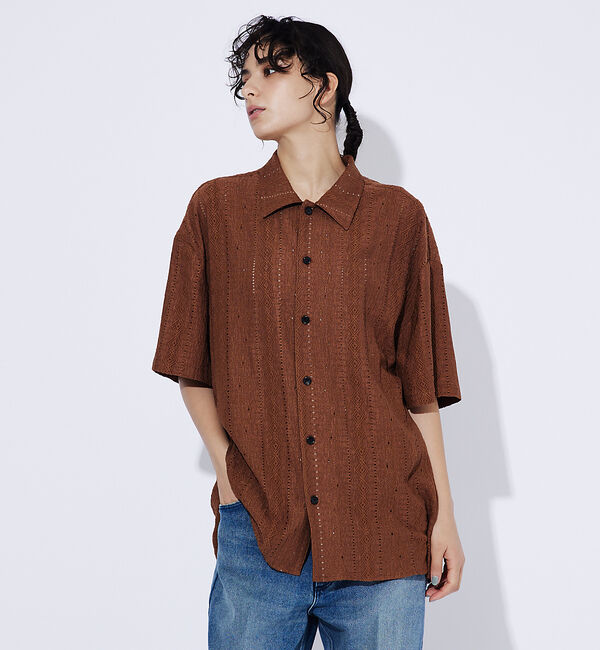 ABAHOUSE「【Revo./レボ】Relax Fit /リラックスフィット /Sheer Ja」|シャツ・ブラウス|