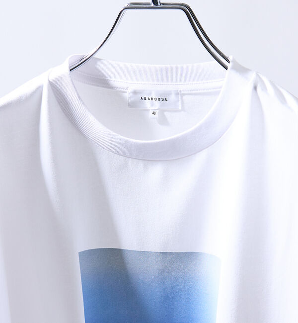 ABAHOUSE「グラデーション グラフィック プリントTシャツ/オーバーサイズ【予約】」|Tシャツ・カットソー|