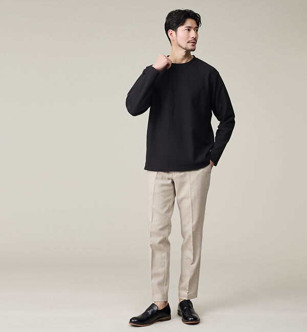 ABAHOUSE「【カシミヤブレンド】ウール ツイルスラックス / セットアップ対応」|スラックス|