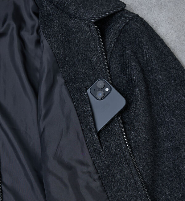 ABAHOUSE「【AH ABAHOUSE】クロップド ダブルジップアップ シャギーブルゾン」|ブルゾン・スタジャン|