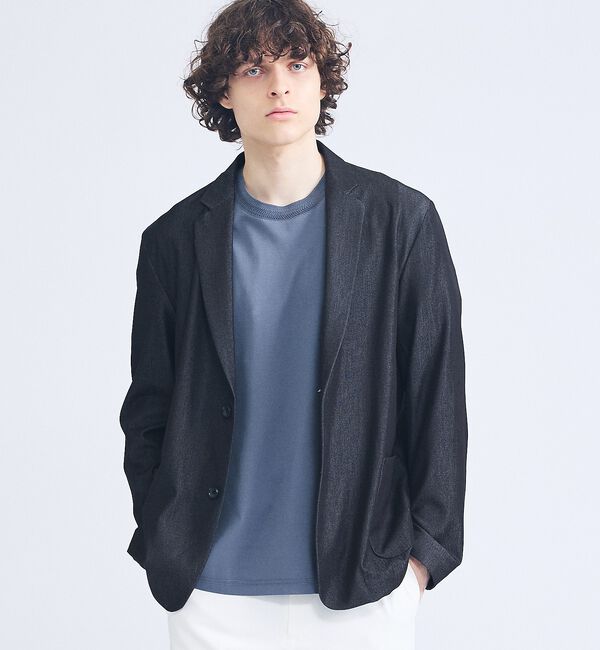 ABAHOUSE「【セットアップ対応】デニムライクツイル シングルジャケット」|テーラードジャケット|