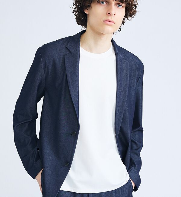 ABAHOUSE「【セットアップ対応】デニムライクツイル シングルジャケット」|テーラードジャケット|
