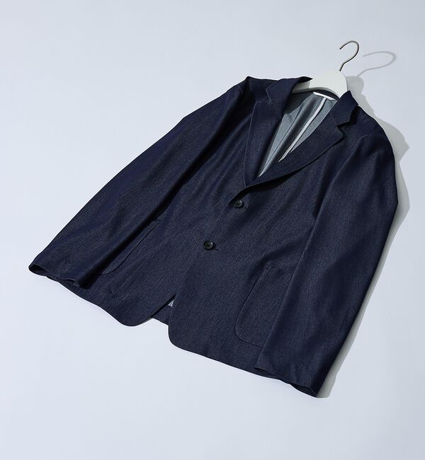 ABAHOUSE「【セットアップ対応】デニムライクツイル シングルジャケット」|テーラードジャケット|