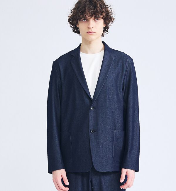 ABAHOUSE「【セットアップ対応】デニムライクツイル シングルジャケット」|テーラードジャケット|