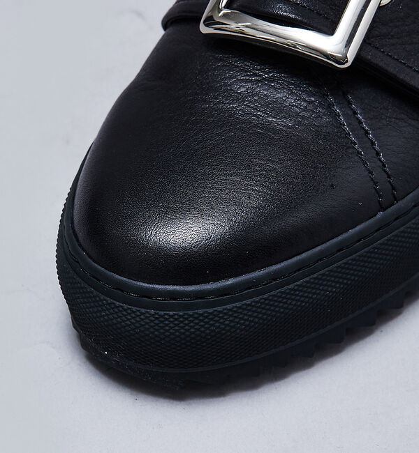 alfredoBANNISTER「センターバックル ライダース レザー スリッポン/スニーカー」|スニーカー|