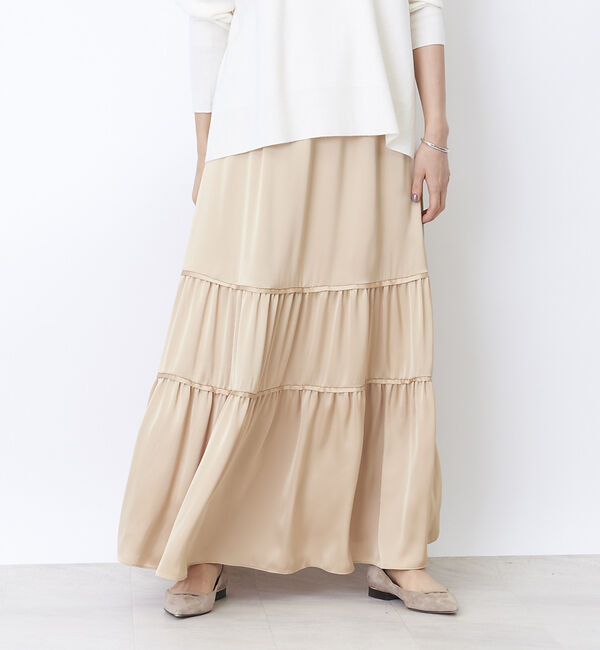 Rouge vif「切り替えギャザースカート」|スカート|イエロー