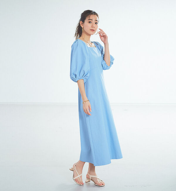 Rouge vif「ボリュームスリーブシェルタリングワンピース」|ワンピース|