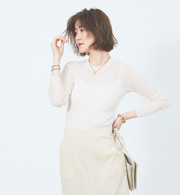 Rouge vif「透けリブニット」|ニット・セーター|