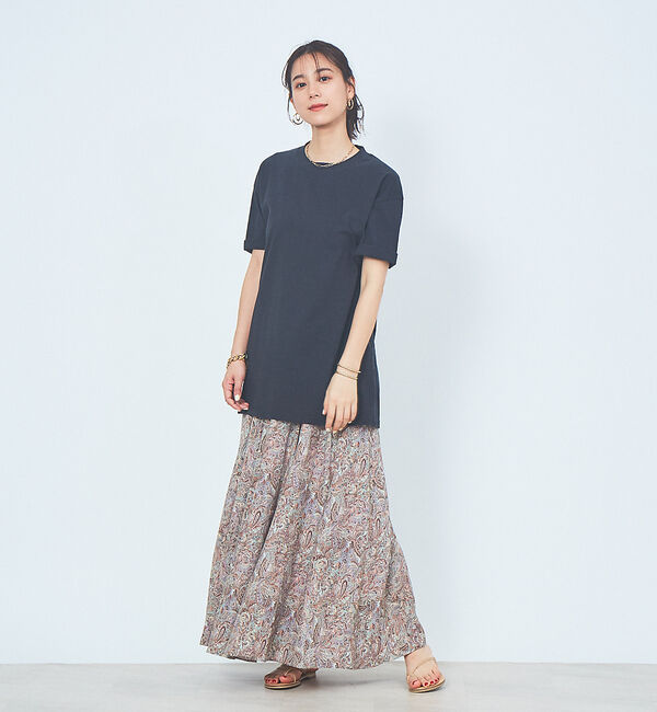 Rouge vif「ピースダイコットンチュニックTシャツ」|Tシャツ・カットソー|