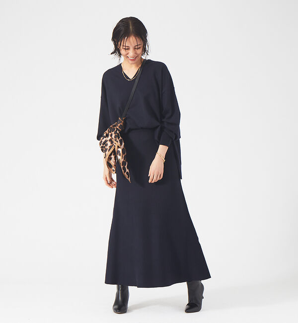 Rouge vif「【セットアップ対応】フレアニットスカート」|スカート|