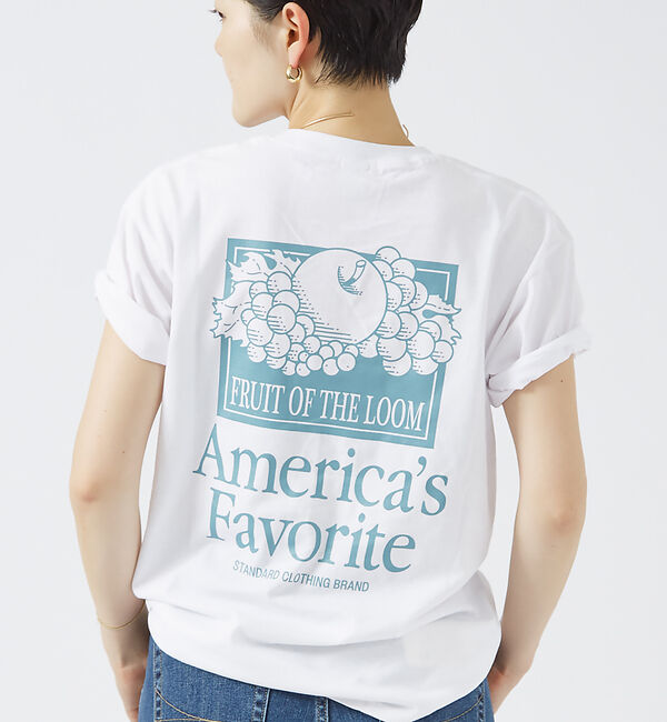 Rouge vif「【FRUIT OF THE LOOM】プリントTシャツ / ワンポイント刺繍 /」|Tシャツ・カットソー|ホワイト系その他2