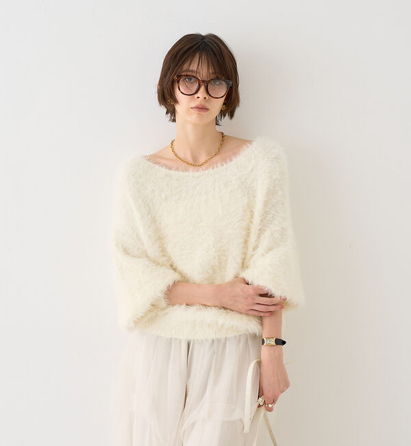 Rouge vif「【人気2025AW新色追加】【一部店舗限定】3wayルーズラメニット/オフショル」|ニット・セーター|