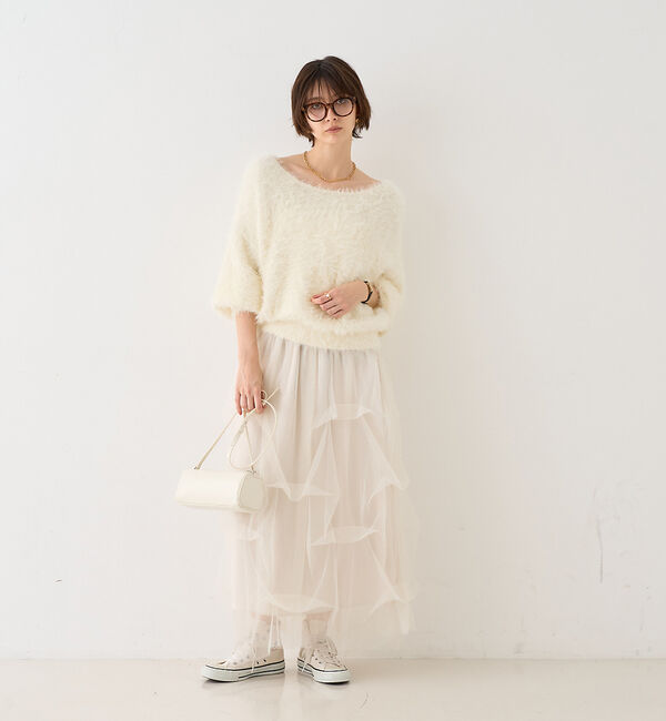 Rouge vif「【人気2025AW新色追加】【一部店舗限定】3wayルーズラメニット/オフショル」|ニット・セーター|