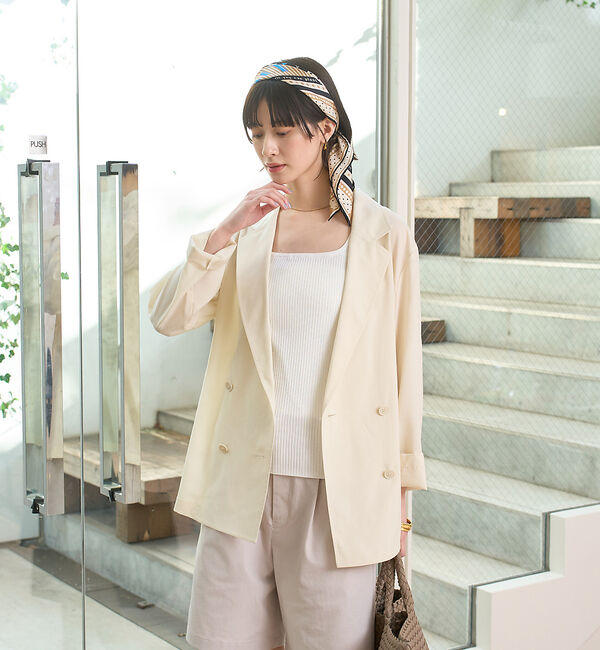 Rouge vif「エアリーシャツジャケット」|テーラードジャケット|