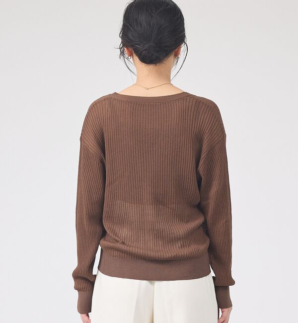 Rouge vif「【一部店舗限定】レースキャミ付きニットアンサンブル/カーディガン/レーストップス」|カーディガン|