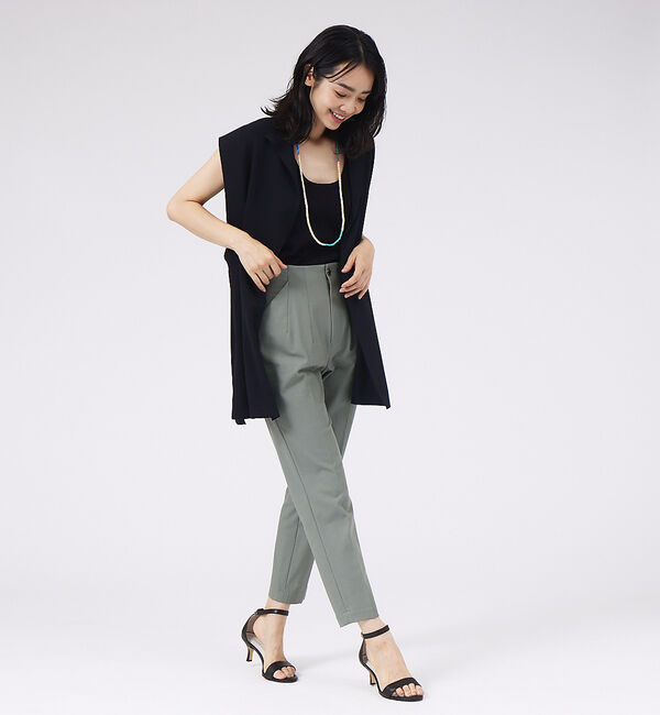 qualite「《セットアップ対応》2WAYストレッチハイウエストテーパードパンツ」|その他|