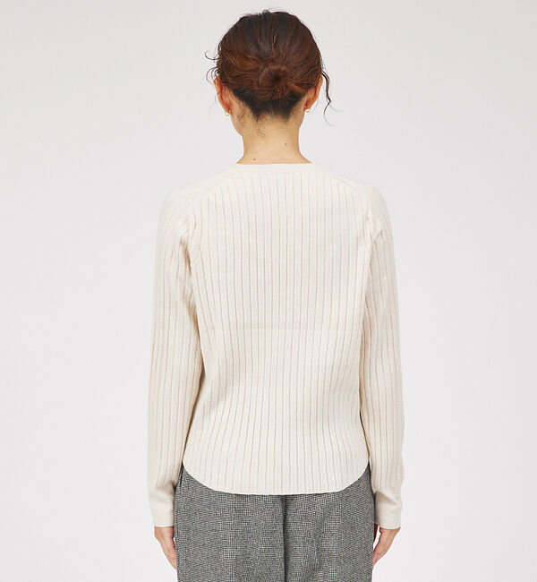 qualite「【23AW】アシメスヌードリブニット」|ニット・セーター|