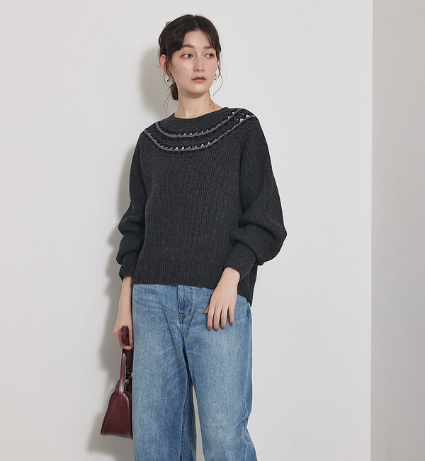 qualite「エンブロイダリーニット」|ニット・セーター|