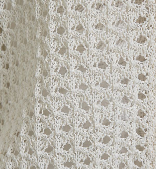 qualite「ZIP UP 透かしニット【予約】」|ニット・セーター|