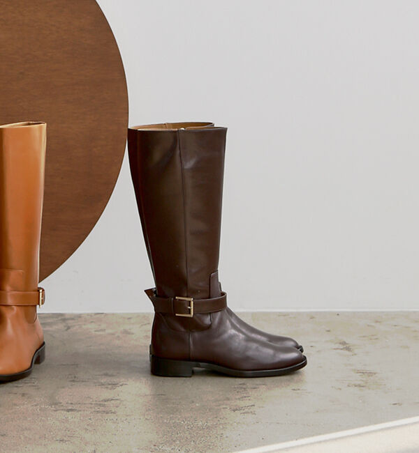 AU BANNISTER「ワンベルトジョッキーブーツ」|ショートブーツ|ダークブラウン
