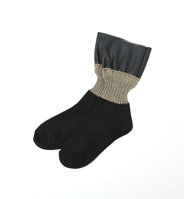 AU BANNISTER「●FAKUI ラメカラーブロックフェイクレザーソックス」|その他|