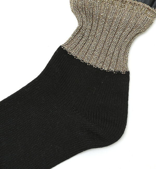 AU BANNISTER「●FAKUI ラメカラーブロックフェイクレザーソックス」|その他|