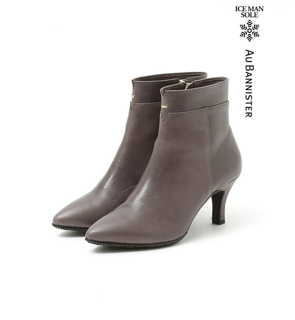 AU BANNISTER「【スノーソール】ポインテッドカットブーツ」|ショートブーツ|グレー